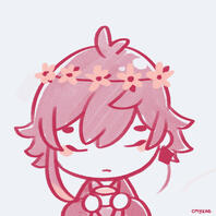 purple-tinged chibi zhongli holding a bamboo shoot.